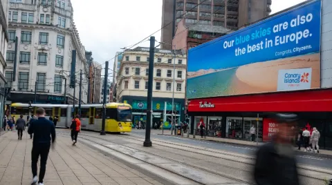 Valla de Islas Canarias en Market Street, Manchester