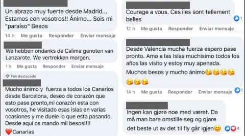 Algunos de los comentarios recibidos en las redes sociales de Islas Canarias