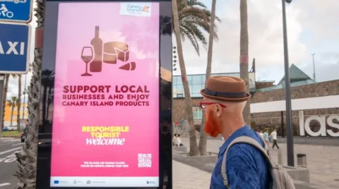 La campaña de sensibilización de Islas Canarias en destino logra captar la atención de viajeros y residentes