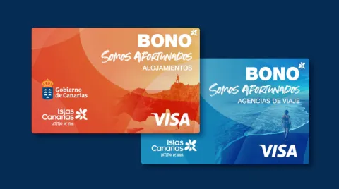 Tarjetas virtuales de los bonos Somos Afortunados 