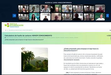 Momento del curso de verificadores de los resultados de la herramienta digital “Viaje a la descarbonización” impartido por AENOR