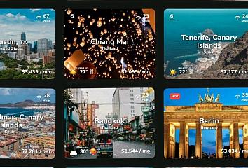 Ranking en nomadlist.com donde aparecen simultáneamente las dos capitales canarias