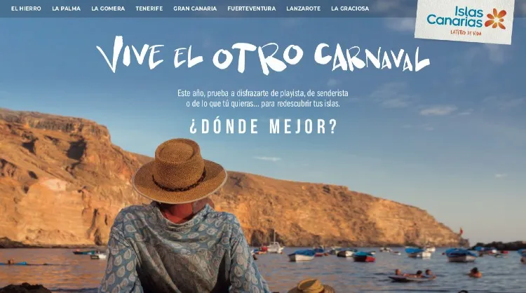 Una de las imágenes de «Vive el otro carnaval», nueva oleada de la campaña «Islas Canarias, ¿dónde mejor?» dirigida al turismo interno
